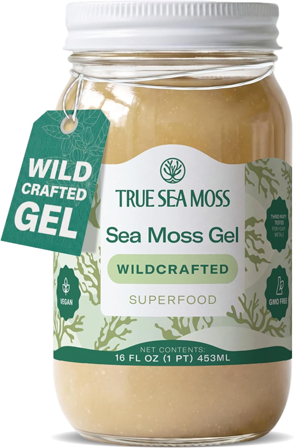 TrueSeaMoss Original sea moss gel 16 oz glass jar